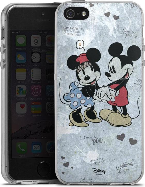 Actual product image DeinDesign Silikon Hülle für Apple iPhone 5s Handyhülle Case Smartphone Schutzhülle Disney Mickey & Minnie (Apple iPhone 5s)