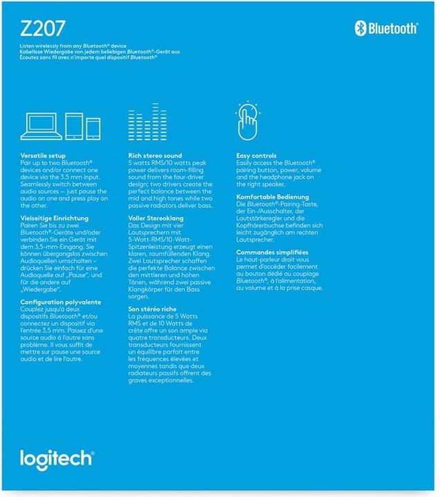 Immagine prodotto Logitech Z207 Bt