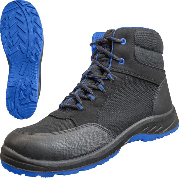 Nitras SOLID STEP MID, botte de sécurité, mi-haute, S3S CI FO SR, textile résistant, noir (S3, 35, 36, 37, 38, 39, 40, 41, 42, 43, 44, 45, 46, 47, 48, 49, 50)