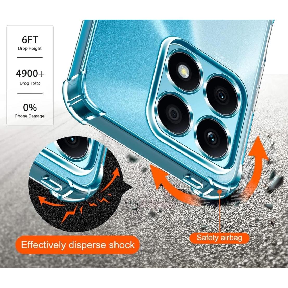 Thumbnail - Screenguard Honor X8a Hülle Crystal Soft Airbag Bumper (Honor X8a), Smartphone Hülle, Transparent
