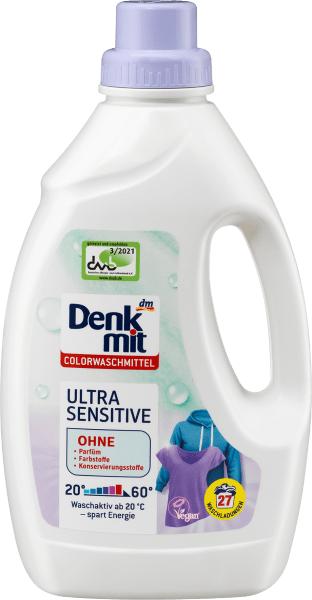 Produktbild dm Denkmit Colorwaschmittel Ultra Sensitive (27 Waschgänge)