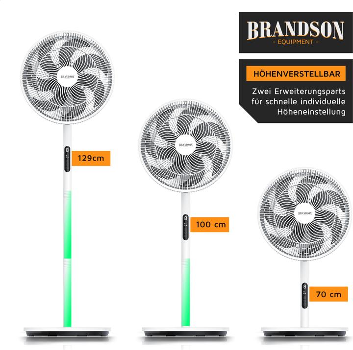 Produktbild Brandson Standventilator DC-Motor, leise, Oszillation, Fernbedienung, 30 W, 9 Geschwindigkeitsstufen (29.70 dB)