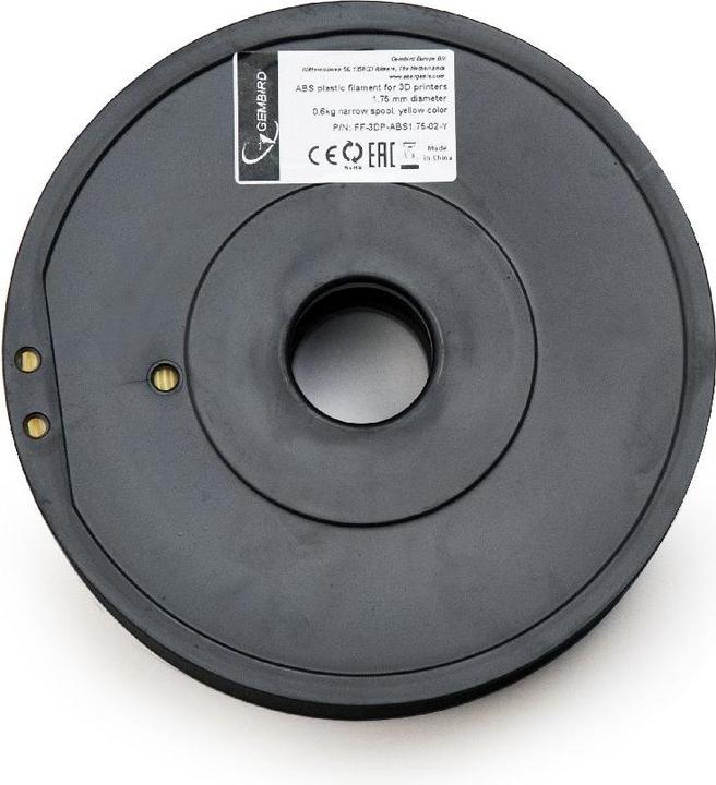 Produktbild Gembird FF-3DP-ABS1.75-02-Y (ABS, 1.75 mm, 600 g)