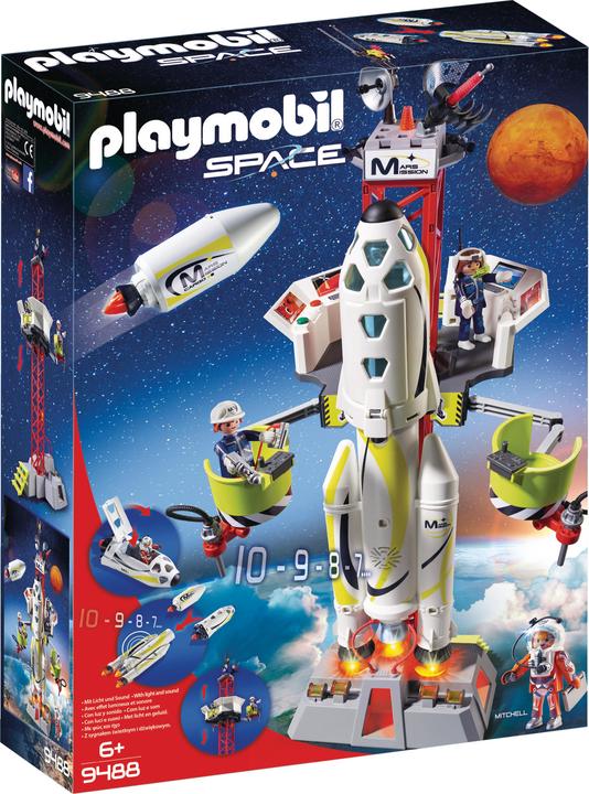 Actual product image Playmobil Mars rocket with launch pad (9488, Playmobil Space)