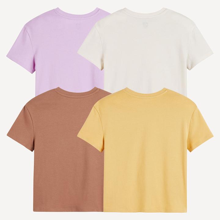 Produktbild La Redoute Collections 4er-Pack T-Shirts mit rundem Ausschnitt (110)
