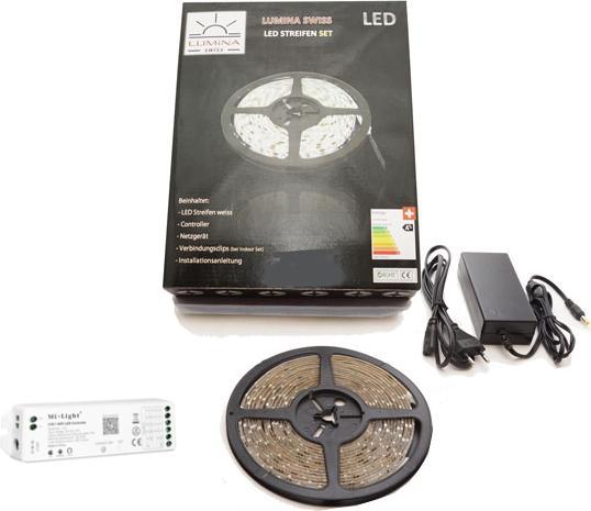 Image du produit Lumina Swiss Kit de bandes LED 5m HD+ Bright Froid Intérieur Smartphone Alexa (Blanc froid, 500 cm, Intérieur)