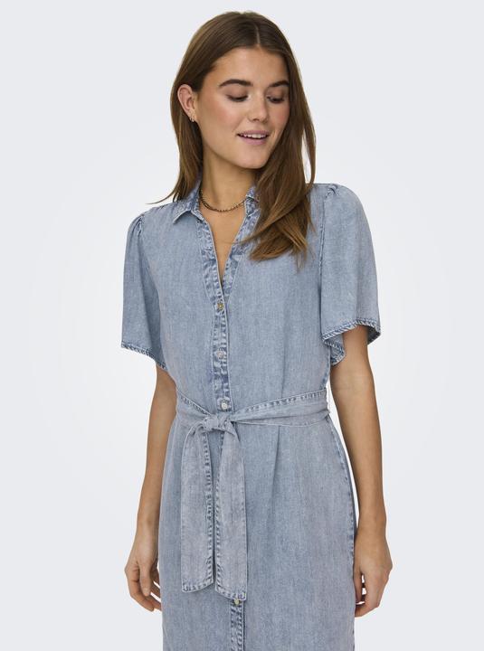 Immagine prodotto Only Vestibilità regolare Colletto a camicia Maniche a barchetta Abito corto Abito in denim (S)