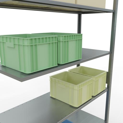 Actual product image Schulte Lagertechnik MULTIplus150 boltless bay system with length ledgers