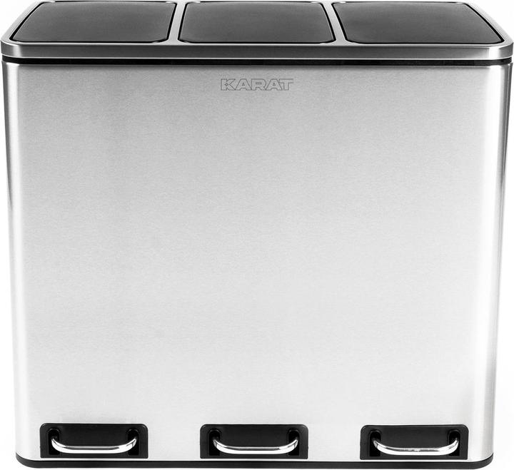 Produktbild Casa Pura Mülleimer Felix aus EdelstahlTrennsystem, 2 x 30 Liter (60 l)