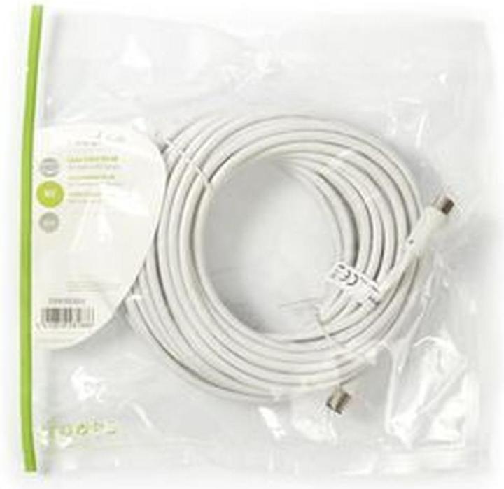 Actual product image Nedis Coaxial cable | IEC (Coax) male | IEC (Coax) female | Nickel-plated | 90 dB | 75 Ohm | Double (90 dB, Antenna cable)