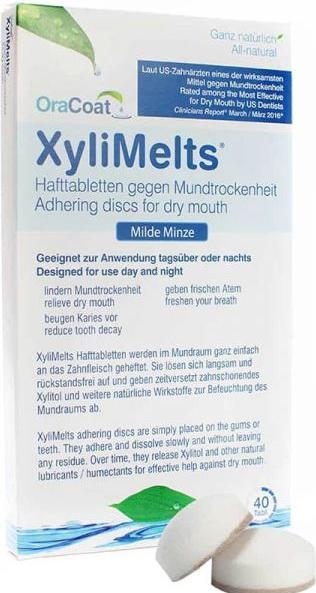 Immagine prodotto Xylimelts Compresse adesive contro la secchezza delle fauci (40 x, 270 ml, 59 g)