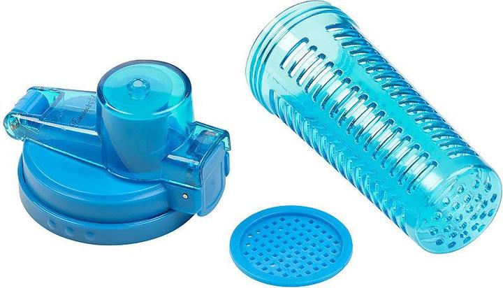 Produktbild Rosenstein & Söhne Tritan-Trinkflasche mit Fruchtbehälter, BPA-frei, 800 ml, blau