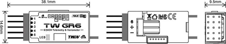 Produktbild FrSky TW GR6 Empfänger
