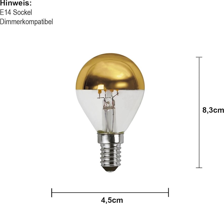 Produktbild Star Trading Lampe Top Coated (E14, 3.50 W, 250 lm, 1 x, G)