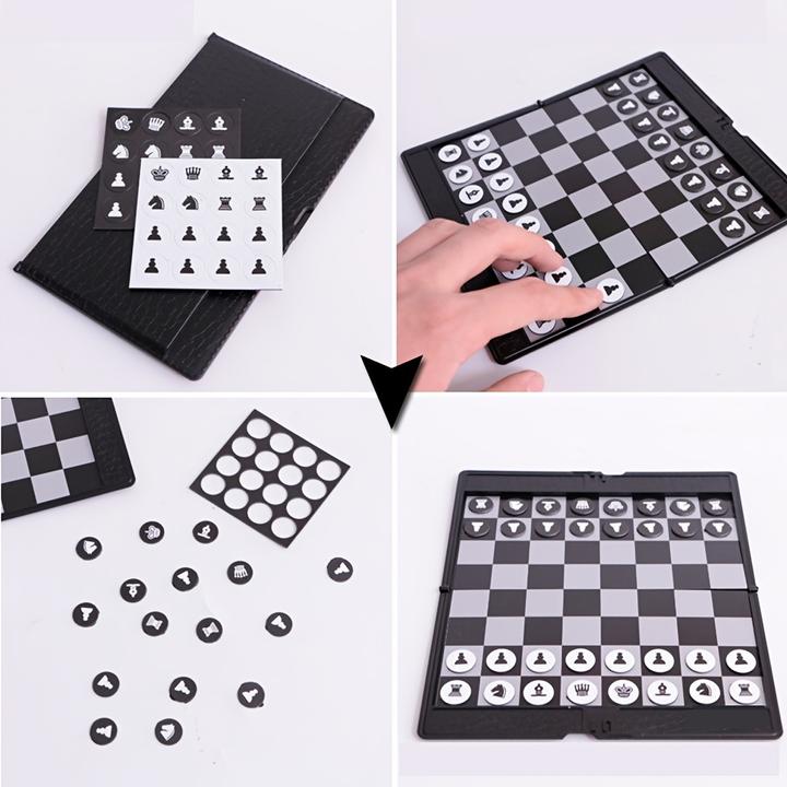 Image du produit PhoneLook Jeu d'échecs format portefeuille pliable plat portable ultra compact facile à ranger avec pièces aim