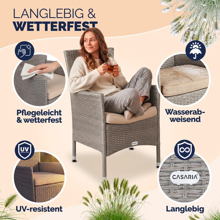 Produktbild Casaria Polyrattan Gartenstühle