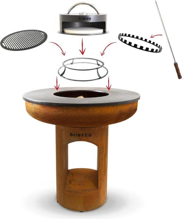 Produktbild Bonfeu BonBiza XL (offen) Rost Grill-Feuerschale (108 cm)