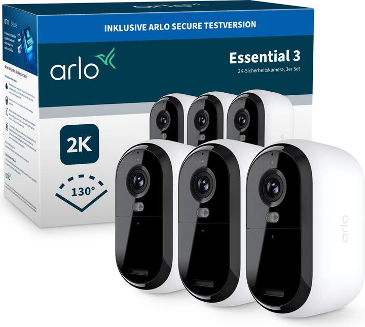 Produktbild Arlo Essential 3 3er Set (2560 x 1440 Pixels)