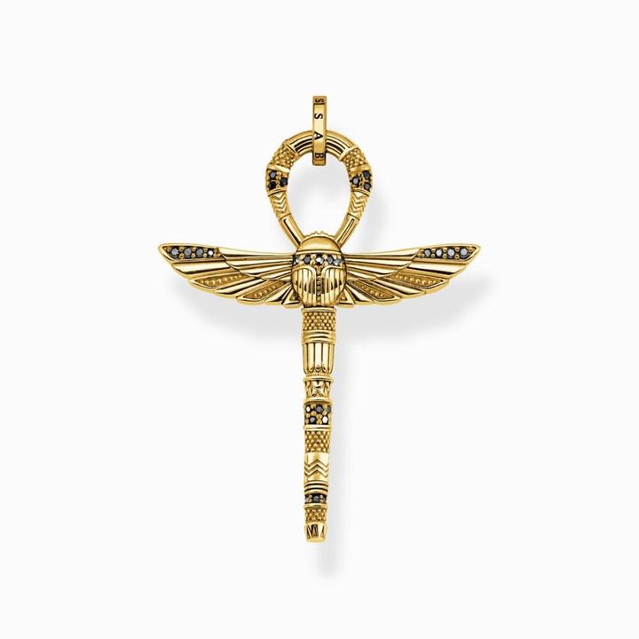 Image du produit Thomas Sabo Pendentif Ankh avec scarabée plaqué or (Or jaune 750 plaqué or, Argent sterling 925)