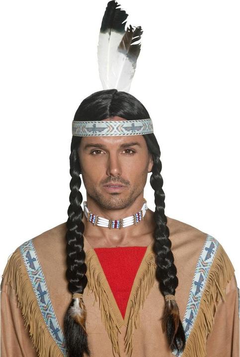 Produktbild Smiffys Indianer Perücke mit Federschmuck