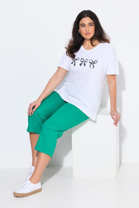 Immagine prodotto Ulla Popken Pantaloni a 7/8 modello Ruby con ginocchio preformato, taglio della gamba dritto e cintura elastica (42)