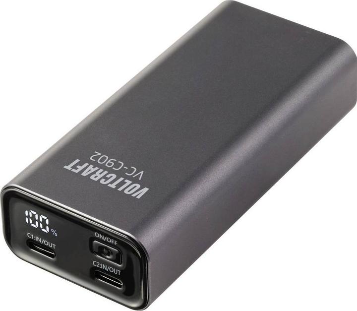 Image du produit Voltcraft VC-C902 Powerbank 10000 mAh USB PD 3.0 Li-Ion Grau (matt) Statusanzei (10000 mAh)