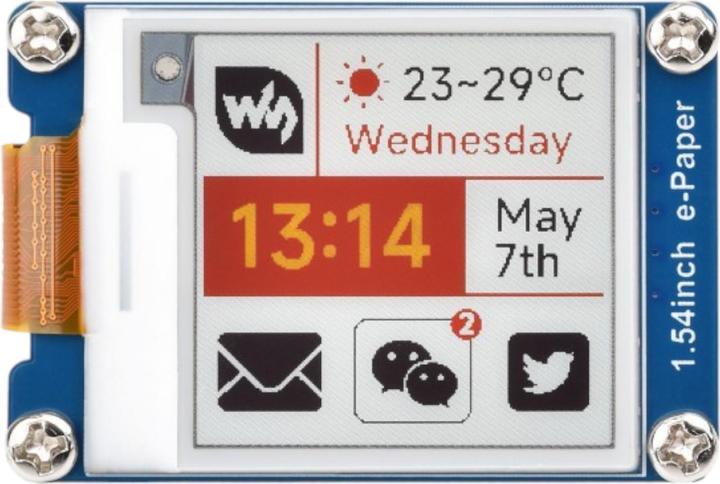 Actual product image WaveShare 200x200 1.54inch 4-Farben E-Ink Display