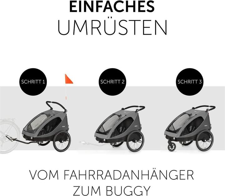 Produktbild Hauck 2in1 Fahrradanhänger Sparset Dryk Duo - für