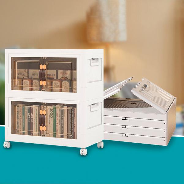 Image du produit Novidarte Bac de rangement empilable avec portes (lot de 2) (2x)