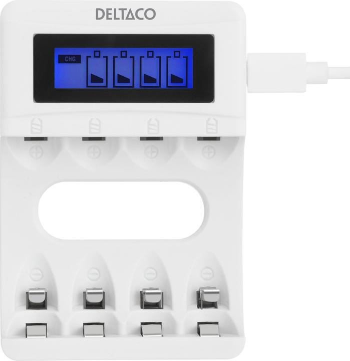 Actual product image Deltaco Ultimate Ni-Mh USB charger wit (USB-A)