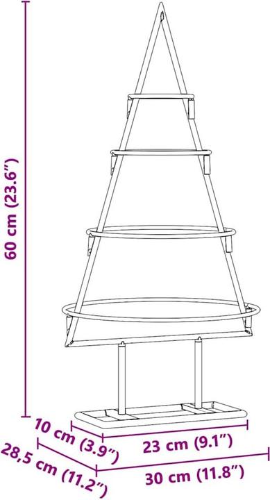 Actual product image vidaXL Metall Weihnachtsbaum (60 cm)