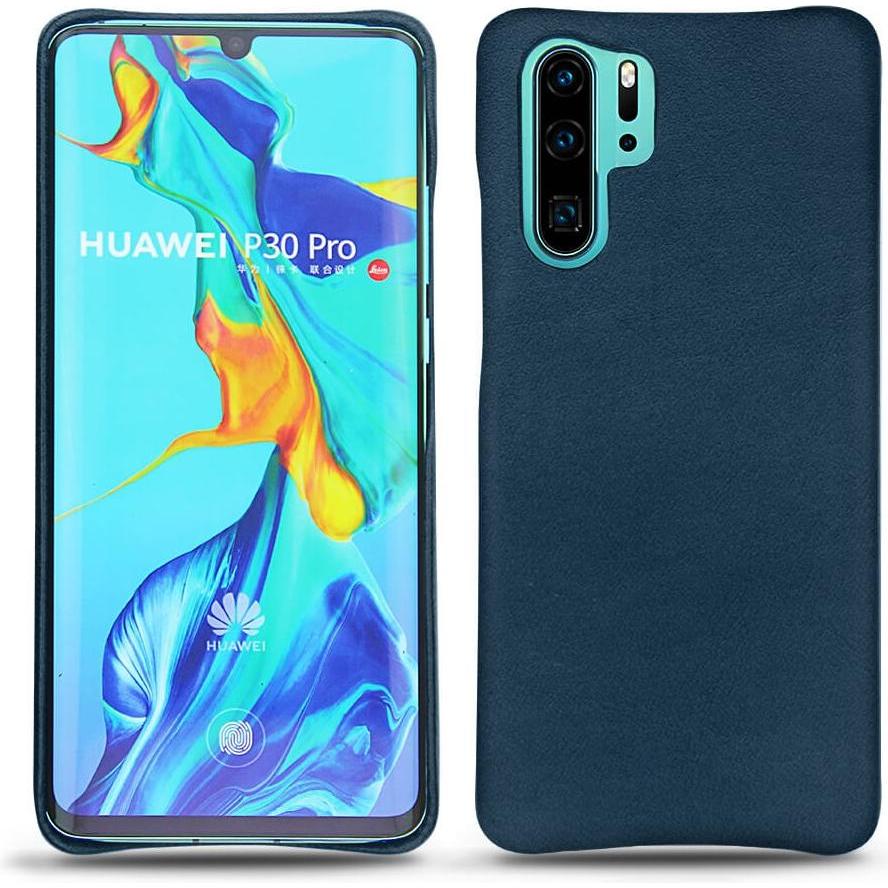 Noreve Lederschutzhülle (Huawei P30 Pro), Smartphone Hülle, Blau