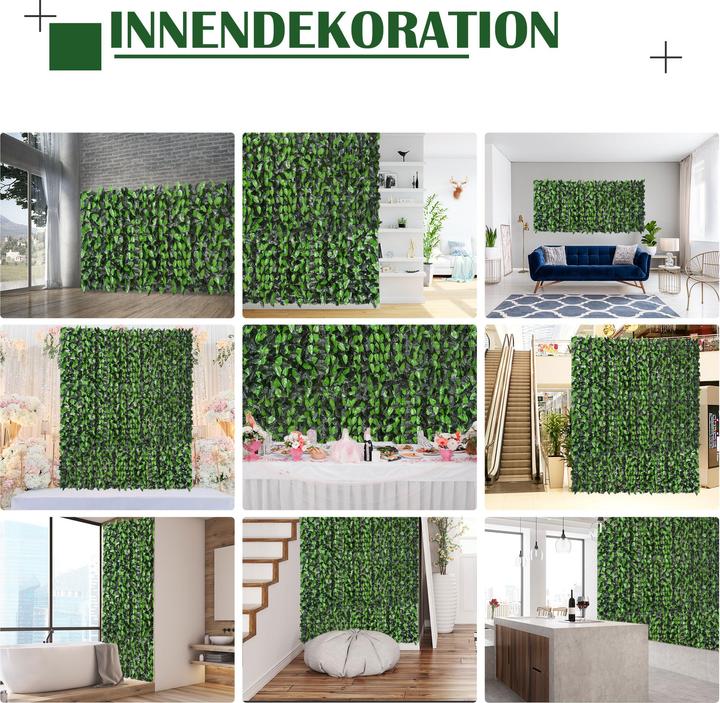 Produktbild Outsunny Künstliche Hecke mit künstlichen Blättern (300 cm)