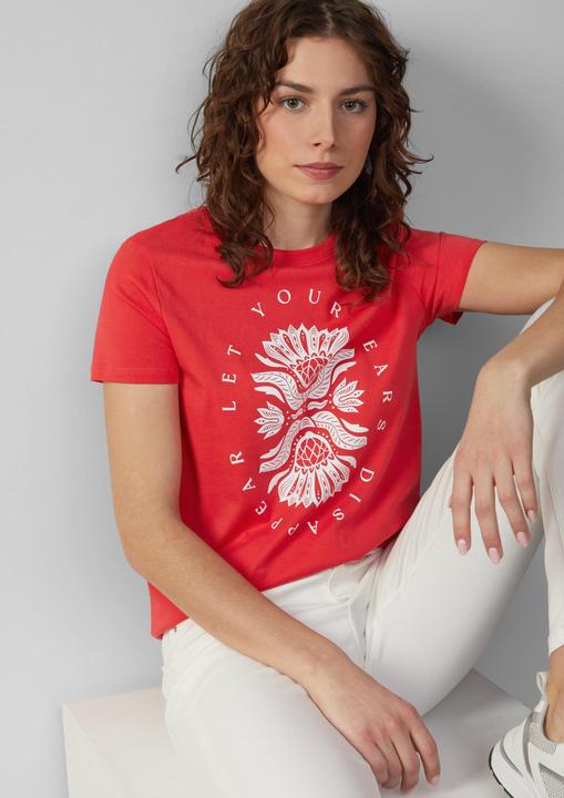 Produktbild S.Oliver T-Shirt Baumwollshirt mit Frontprint (S)