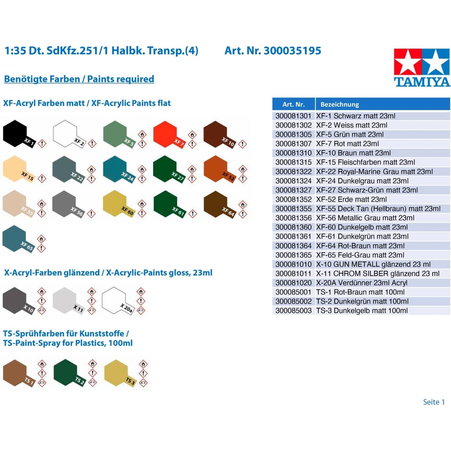 Thumbnail - Tamiya WWII SdKfz.251/1 Halbk. Transp.(4) 1:35