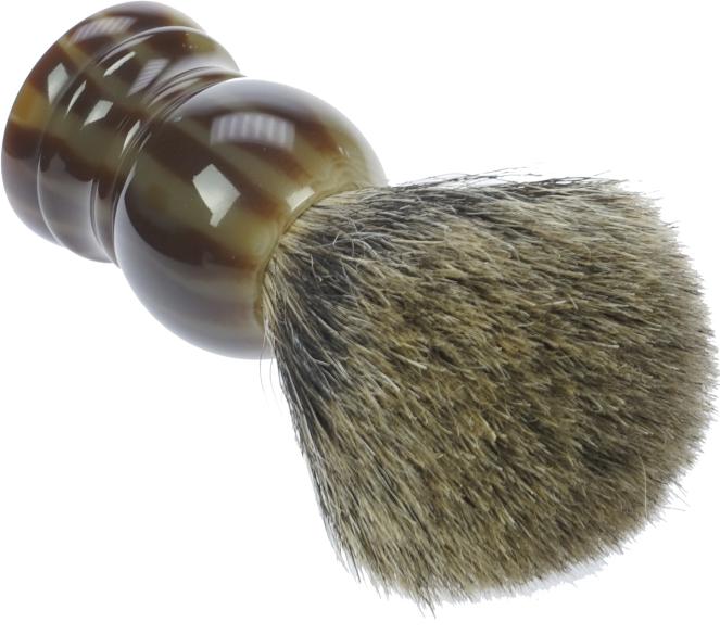 Actual product image Shaving brush, pure badger, Havana handle, ring Ø 22mm, in gift box (Shaving brush)