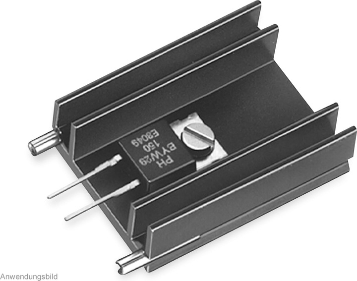 Actual product image Fischer Elektronik Heat sink, SK 145 25.4 STS, PCB heat sink, black, aluminium