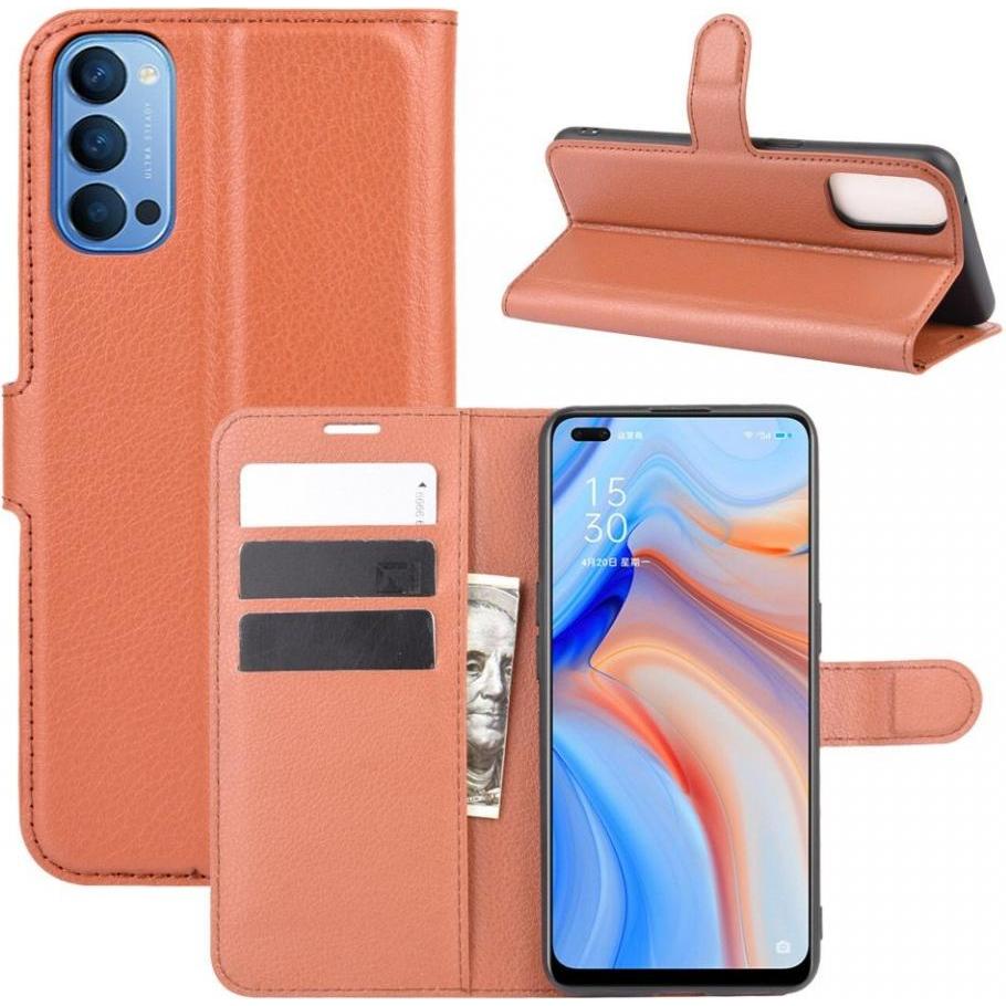 Screenguard Oppo Reno4 5G Leather Guard Lederhülle (Oppo Reno 4 5G), Smartphone Hülle, Braun