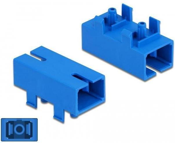 Actual product image Delock Fiber optic coupling for PCB SC simplex female to SC simplex female singlemode blue (Keystone module)