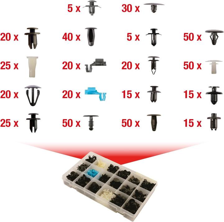 Actual product image KS Tools Trim Clips Assortment-Mazda, 475 pcs