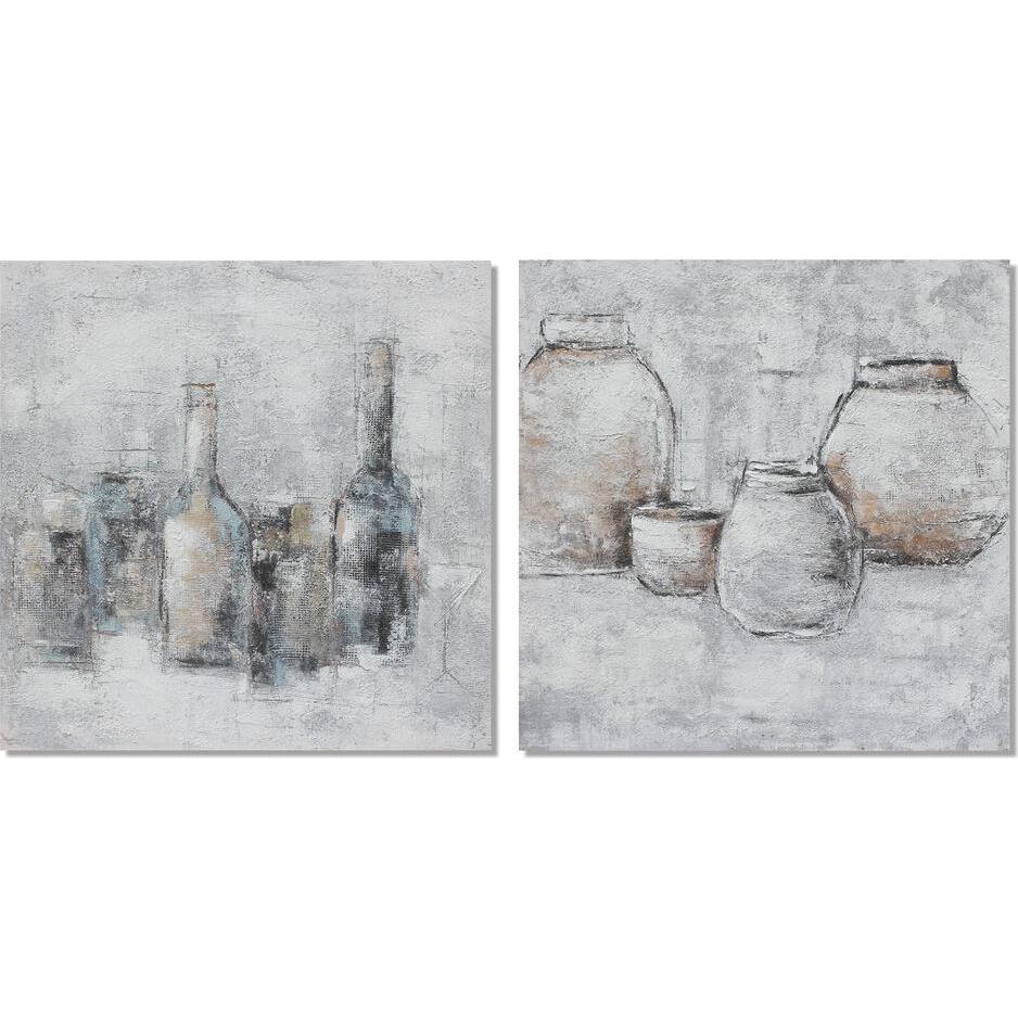 DKD Home Decor, Vase, Bild 100 x 2,8 x 100 cm Vase Traditionell (2 Stück) (2 x)