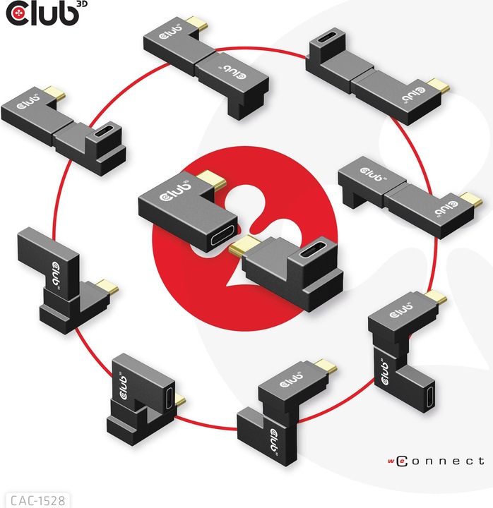 Productafbeelding Club 3D Club3D Adapter USB 3.2 Type C <> USB 3.2 Type C St/B (USB 3.2 Gen 2)