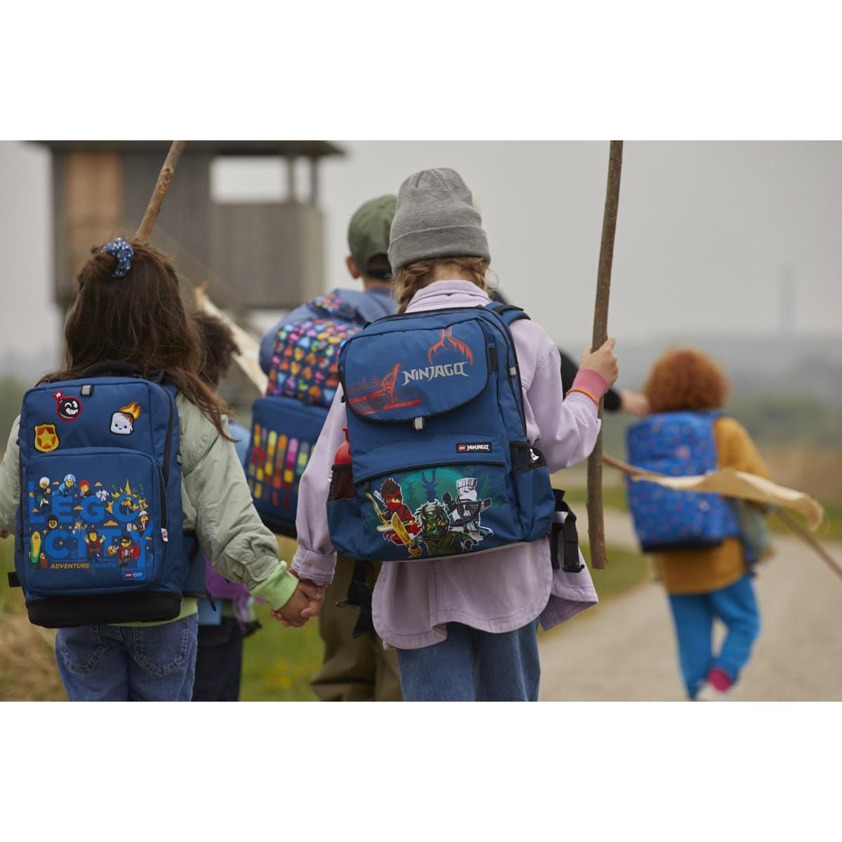 Thumbnail - BBM LEGO - Optimo Starter School Bag - Ninjago Blue (20238-2303) (20238)