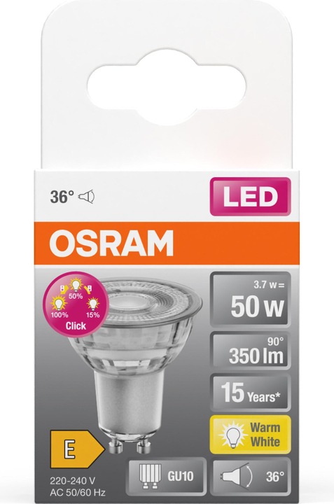 Produktbild Osram Led Three Step Dim Par16 (GU10, 3.70 W, 350 lm, 1 x, F)