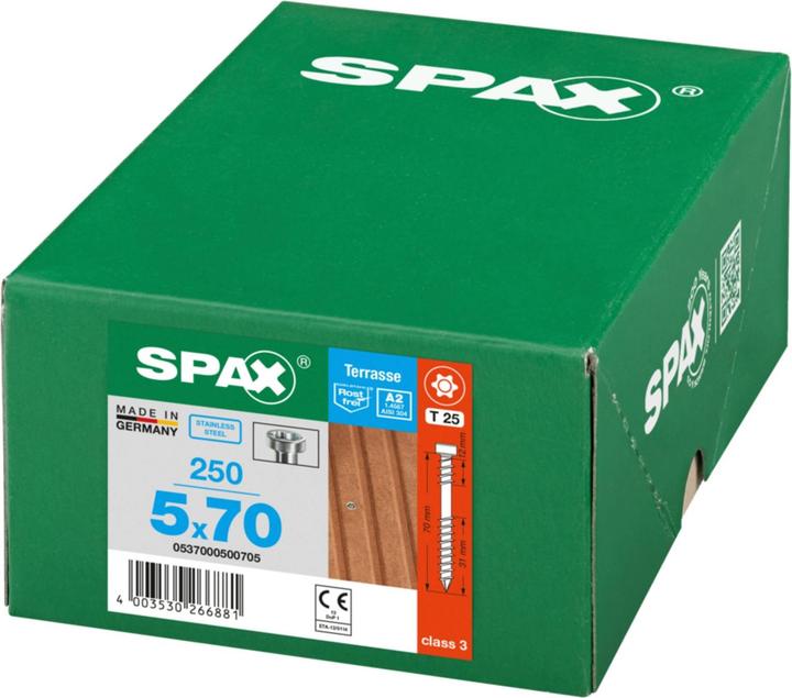 Image du produit Spax Terrasse A2 Culasse T-Star Plus T25 Filetage De Fixation Cut (250 Vis par pièce)
