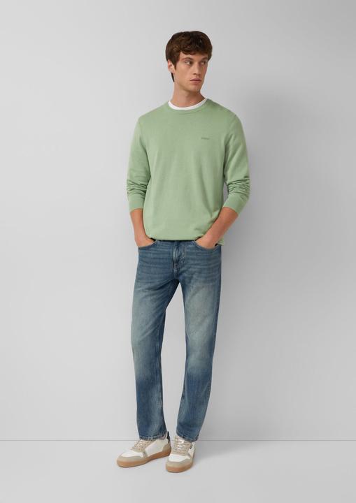 Produktbild s.Oliver Strickpullover Baumwollpullover mit Logo-Stickerei (XL)