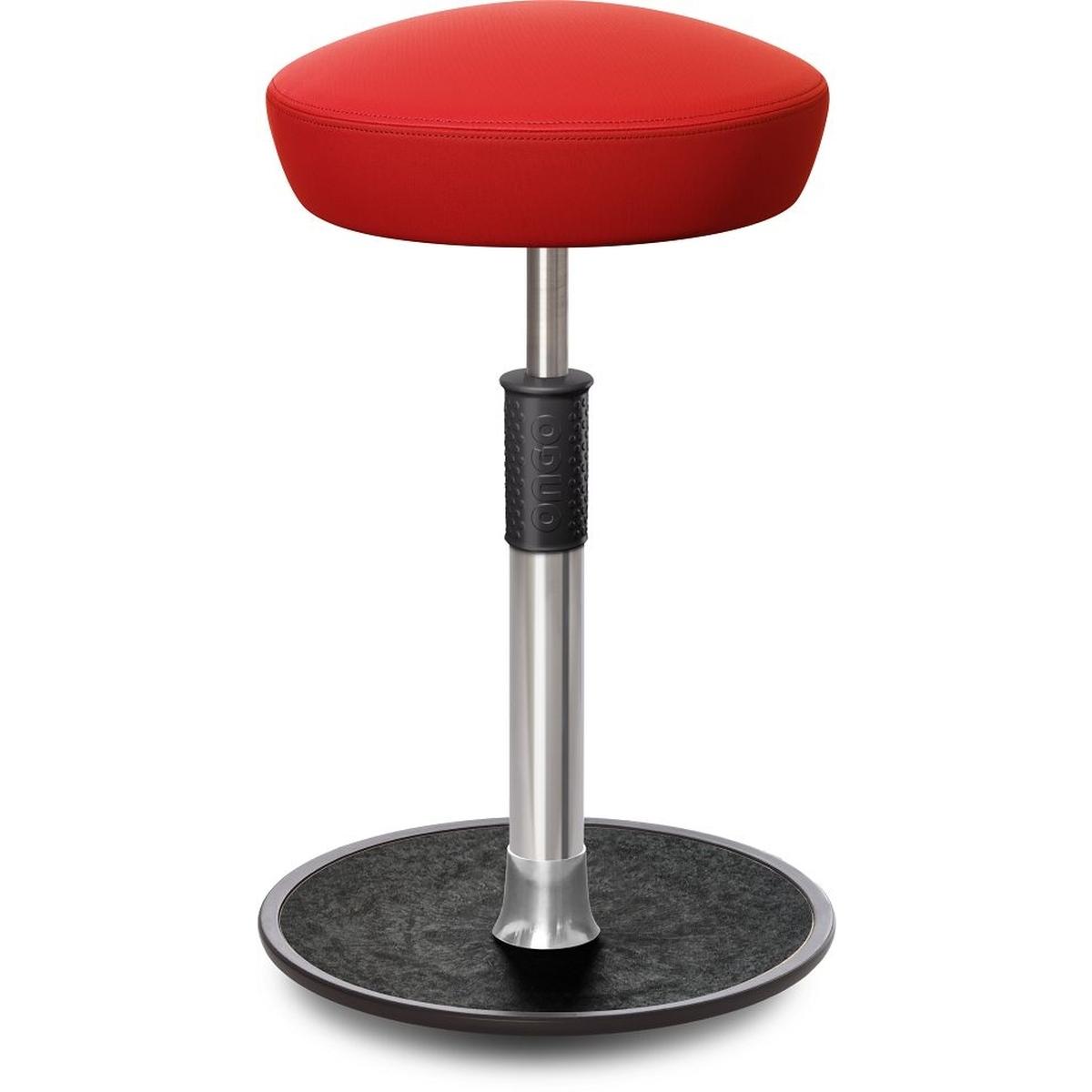 Ongo, Bürostuhl, Sitz- Stehhocker Free Tall Hutsitz skai Dynactiv Makari 160 Rot Chrom /schw.