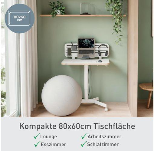 Actual product image Leitz Ergo Compact Workstation Height-adjustable desk (80 x 60 x 75 cm)