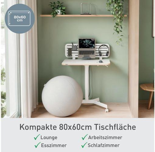 Immagine prodotto Leitz Workstation Ergo Compact Scrivania regolabile in altezza (80 x 60 x 75 cm)