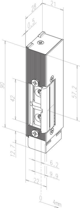 Actual product image Assa Abloy FF door opener 12/24V DC eE HZ fix 142UR stainless steel right (Indoor)